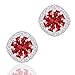 ORROUS & CO 18K Gold Plated CZ Simulated Diamond Stud Earrings for Women, Hypoallergenic, 1.9 Carat