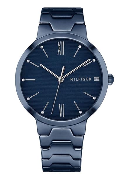 Tommy Hilfiger Damen Analog Quarz Uhr mit Edelstahl Armband 1781955