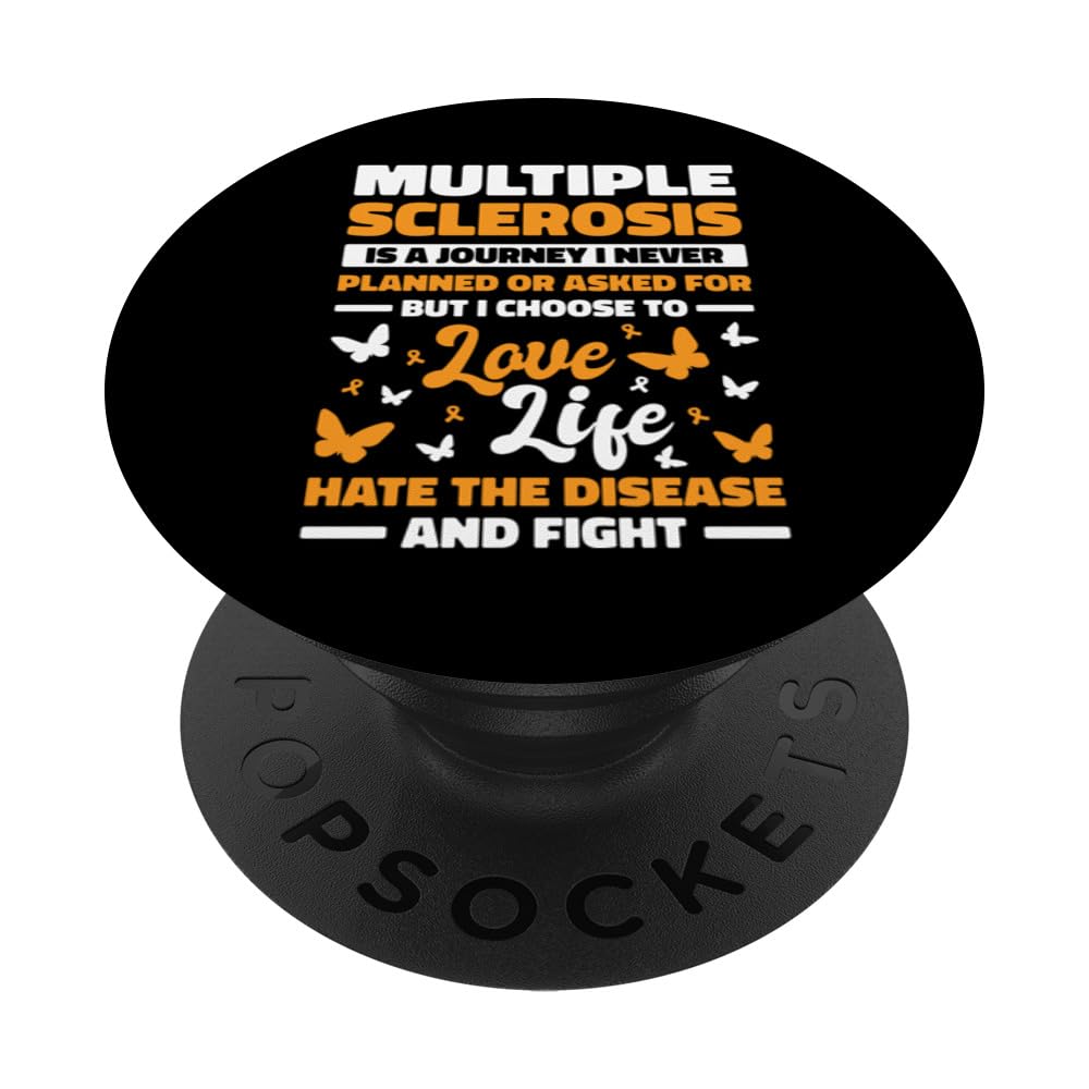 Multiple Sclerosis For MS Warrior MS Fighter MS Disease PopSockets Swappable PopGrip
