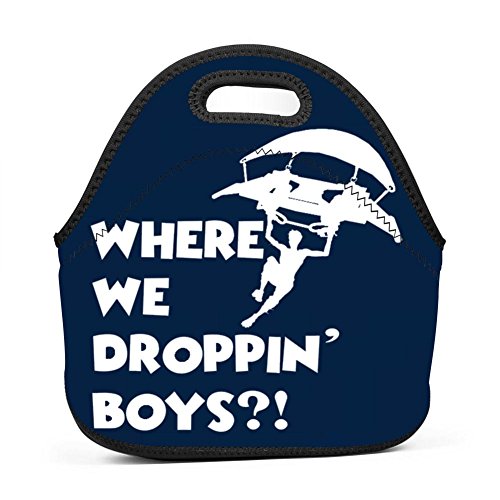 BIAN-DANG Where We Dropping Boys Angel Logo Economy Lunch Bag
