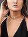 Boosic Double Chain Pearl Choker Chic Beaded Necklace for Women