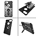 iPhone 7 Case, Moonmini Heavy Duty Shockproof Dual Layer Hybrid Armor Defender Full Body Protective Cover with 360 Degree Rotating Kickstand for iPhone 7 (2016 Version) - Black + Dark Gray