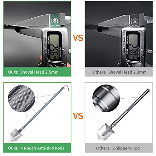 MOSFiATA AxeType Camping Shovel Set, Folding Multifunctional Military