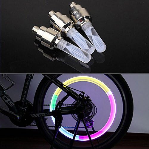 Bike Lights MTB Mountain Road Bike Bicycle Lights LEDS Tyre Tire Valve Caps Wheel Spokes
