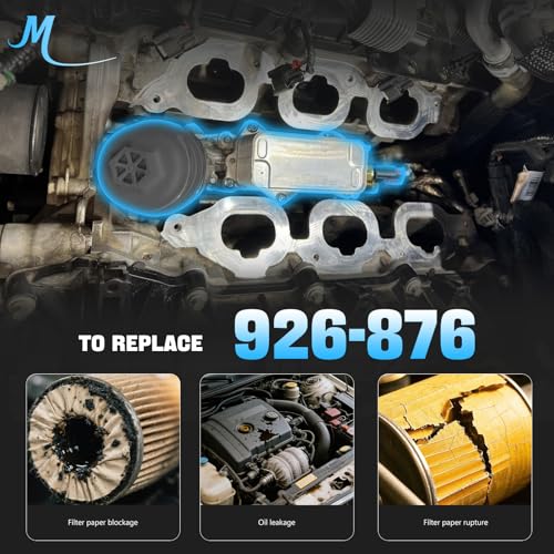 926-876 926-959 3.6 Upgraded Aluminum Engine Oil Cooler Filter Housing Fit For Dodge Journey Charger Challenger Caravan Durango Avenger Wrangler Grand Cherokee Chrysler 200 300 Town Country 2011-2016