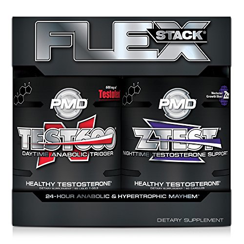 PMD Sports FLEX STACK 24-Hour Anabolic Testosterone Stack for Muscle, Strength, Recovery and Libido - N-TEST 600 / 90 Liquid T-Gels, Z-TEST 90 Capsules PMD Sports FLEX STACK 24-Hour Anabolic Testosterone Stack for Muscle, Strength, Recovery and Libido - N-TEST 600 / 90 Liquid T-Gels, Z-TEST 90 Capsules