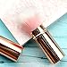Retractable Kabuki Make Up Brush, Blush Brush Cosmetics with Premium Quality Synthetic Dense Bristles for Girls Gifts (rose gold)