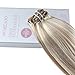 Moresoo Clip in Hair Extensions Human Hair 12inch Ash Blonde Hair Extensions Clip in Color #P18/613 Full Head Thick Straight Hair 5Pieces 70Grams Human Hair Clip in Extensions