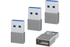 Welldiea USB to USB C Adapter 4 Pack, USB C Female to USB Male OTG Charger Type C Converter Compatible with Apple Watch Ultra iWatch 7-9,iPhone 15-13 Plus Pro Max,AirPods 3,iPad Air,Car,Galaxy (Grey)