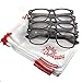 4 Pairs Deluxe Wayfarer Style Reading Glasses - Standard Fit Spring Hinge Readers Black and Tortoise/+1.25