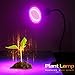 LED Grow Light D-FLIFE 200 LED 18W Replaceable Grow Bulb Mental Clip Plant Lamp with 360 Degree Goose-Neck for Indoor Plants Gardening Greenhouse Hydroponic