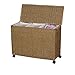Household Essentials ML-6445 Seagrass Wicker Triple Laundry Sorter on Wheels with Removable Bags | Brown