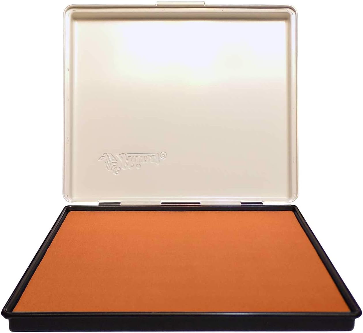 Extra Large 7" x 8" Industrial Rubber Stamp Ink Pad, Orange