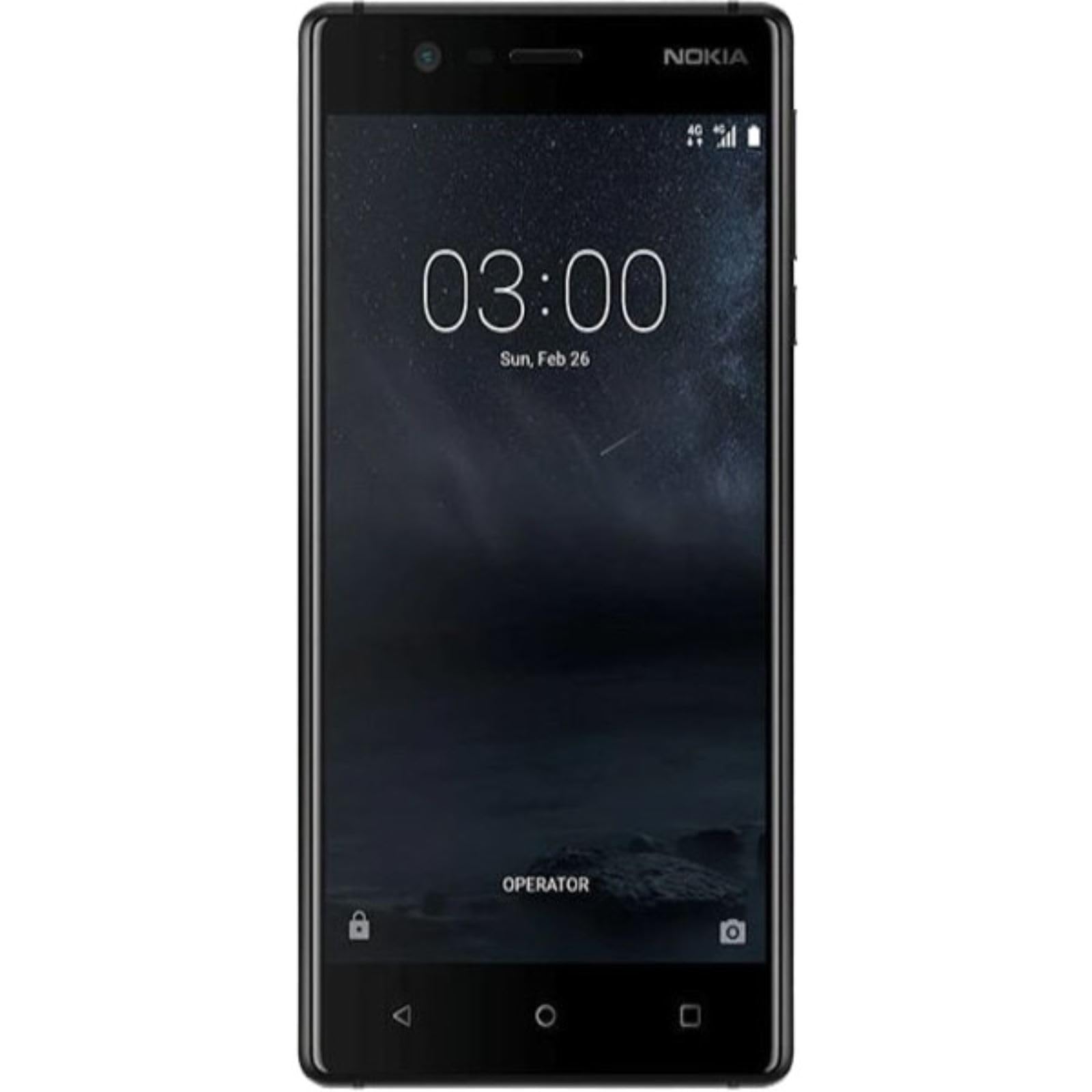 Nokia 3 UK-SIM Free Smartphone - Black — image 1