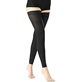 ZOECALA Thigh High Medical Compression Stockings for Women & Men,20-30 mmHg Thigh High Compression Socks,Footless Graduated Support Hose with Silicone Dot Band-Ideal for Varicose Veins,Edema,Swelling