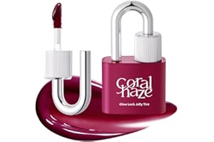 CORALHAZE CORLAHAZE Glow Lock Jelly Tint 108 Juicy 4g, Hydrating Jelly Glow Lip Stain, High-Shine, Long-Lasting Color Moisturizing Lip Enhancer with Rosehip Oil, Collectible Lock-Shaped Design, Korean Makeup