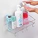 Haundry Suction Cup Shower Caddy Basket, Bathroom Corner Shower Shelf Organizer Stainless Steel with 4 Removable Hooks