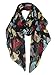 GERINLY Animal Print Scarves: Cute Elephant Pattern Wrap Scarf For Women (Cute Black)