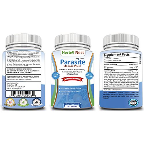 Parasite Cleanse Plus+ detox formula for treatment of pinworms