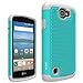 OEAGO LG Optimus Zone 3 Case, LG K4 LTE Case, LG Spree Case, LG Rebel Case - Shock-Absorption Dual Layer Defender Protective Cover for LG Optimus Zone 3 / LG K4 LTE/LG Spree/LG Rebel LTE - Teal
