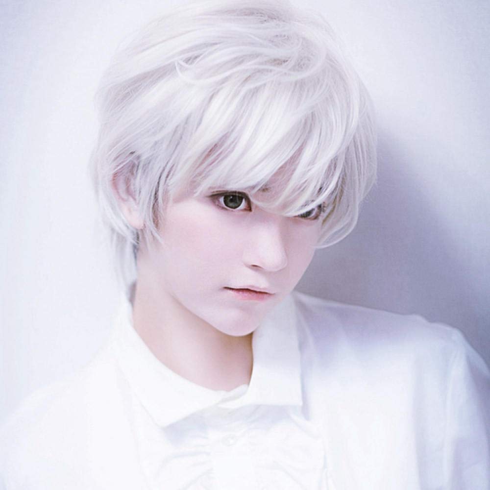 Wig Yurisa Men S Wig Anime Cos Fake Hair Silver White Cosplay Fox