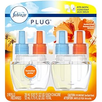 Febreze Plug Air Freshener Scented Oil Refill, Hawaiian Aloha, 2 Count