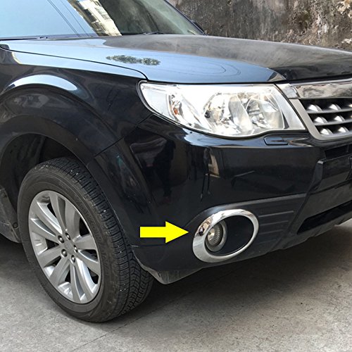Kadore Car Front Fog Light Cover, Fog Lamp Trim Bezel For Subaru Forester 2009-2012 ABS Chrome 2PCS/SET