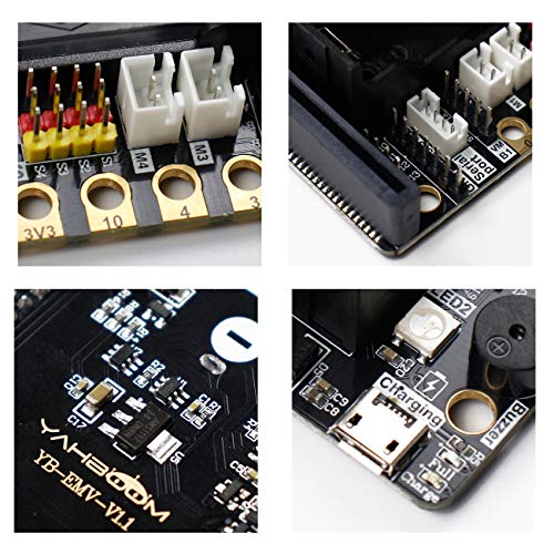 Yahboom Micro:bit Expansion Board BBC Multifunctional Development Driver Board Robot Accessories Compatible Building Blocks/Motors/Servo, Microbit Sensor GPIO(Without Micro:bit) (Super:bit)
