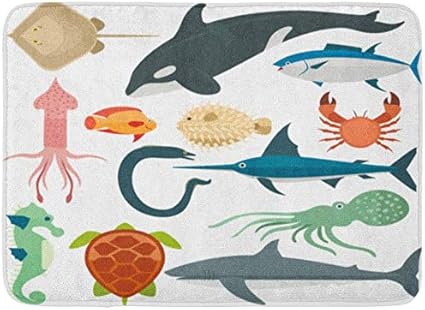 AoLismini Fußmatten Badteppiche Outdoor/Indoor Türmatte Leben Meer