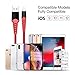 BORSVAEN iPhone Charger Cable MFi Certified, Nylon Braided Charger Cord Compatible iPhone Xs, Max, XR, X, 8 Plus, 8, 7 Plus, 7, 6 Plus, 6, 6S Plus, iPad and More (RED)
