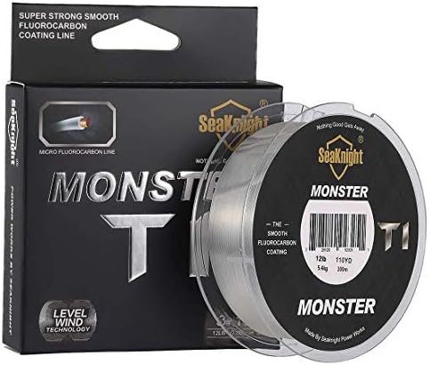 NaJi Fluorocarbon Fishing Line 100% Pure Fluorocarbon Coated 100m/110yds Monofilament Leader Sinking Line