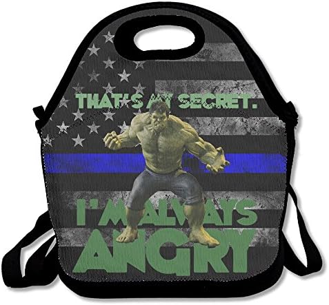 DSYBTV Lunch Bag Hulk Thats My Secret Lunch Tote Lunch Box For Women Men Kids With Adjustable Strap