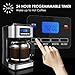 AICOK Coffee Maker, 12 Cups Programmable Drip Coffee Maker with Coffee Pot, Coffee Machine with Timer, Anti-Drip Design, Permanent Filter Coffee Maker, 1.8 Liter Glass Carafe, 900W