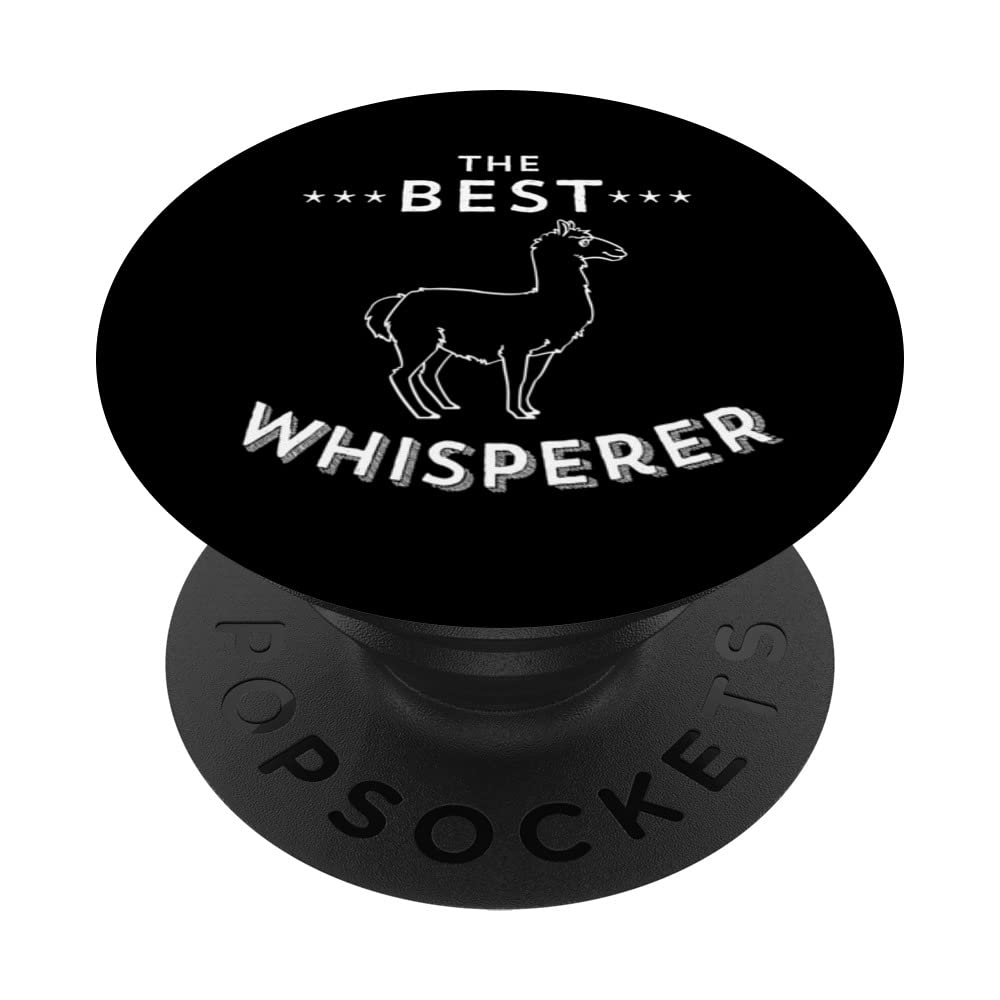 The Best Llama Whisperer / Llama Lover Design & Llama Quote PopSockets Swappable PopGrip