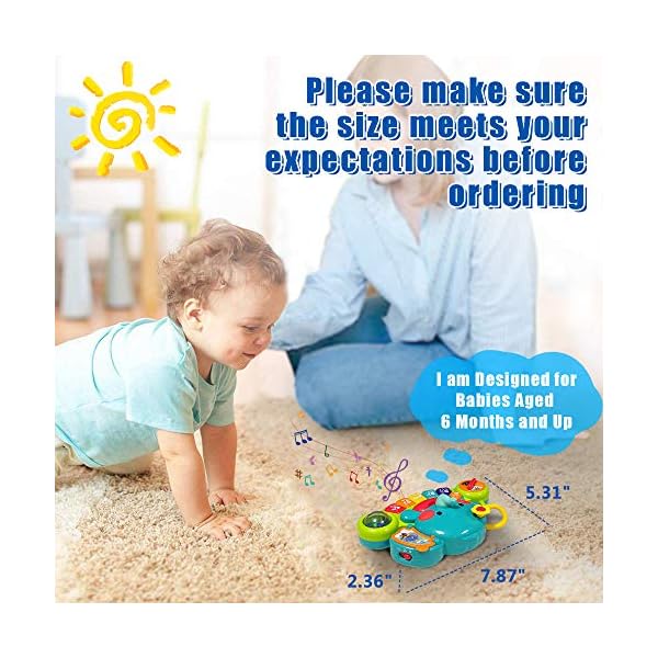 Baby-Musical-Toy-6-Months-Toddler-Piano-Keyboard-Toys-Educational-Learning-Toy-Music-Activity-Center-Flashing-Lights-Sounds-Elephant-Musical-Toys-for-6-Months-Baby-Girls-Boys-Infants-Kids Baby Musical Toy 6+ Months - Toddler Piano Keyboard Toys Educational Learning Toy Music Activity Center Flashing Lights…