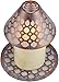 Pavilion - Bronze And Purple Sponge Patterned Frosted Glass Jar Candle Shade