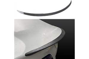 Arcoche Spoiler for 2025 2024 Tesla Model 3 Real Carbon Fiber Performance Spoiler Wing Performance Rear Trunk Lip Tail Lid for Model 3 Highland (Real Carbon Fiber-Glossy)