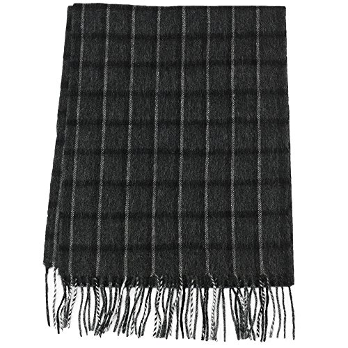 AROSA Menâ€™s Soft and Luxurious 100% Pure Wool Long Winter Scarf, Premium Quality