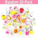 30 Pack Squishies Slow Rising Awesome Squishy Toy Silly Kawaii in Shapes of Food Cake Strawberry Peach Various Sizes No Scent_Random Selected 30 PCs