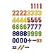Quercetti Magnetic Numbers - 48 Piece Set (Made in Italy) Colorful