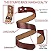Falari Replacement Genuine Leather Belt Strap Without Buckle Snap on Strap 1.5