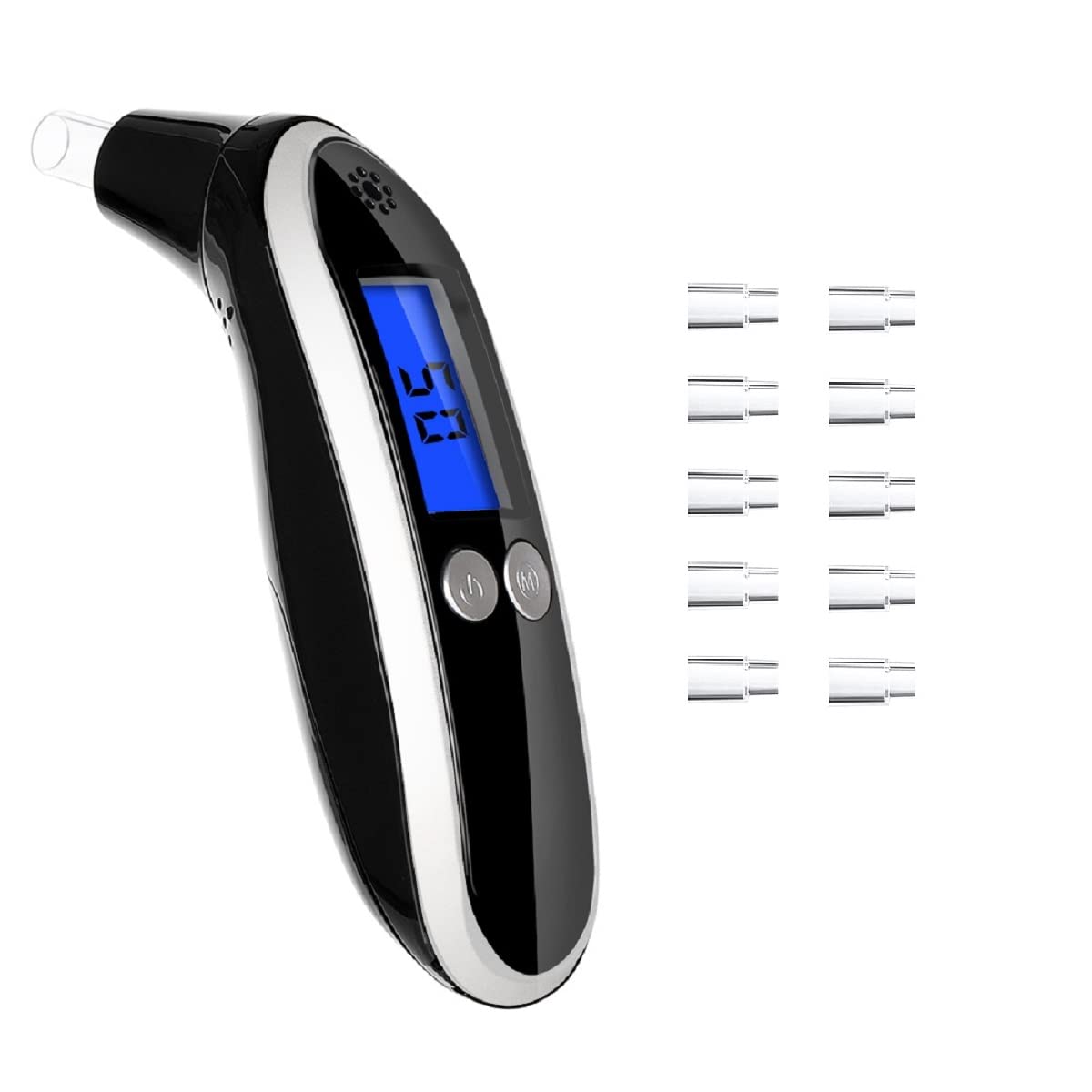 Portable Ketone Breath Analyzer for Easy Ketosis Monitoring Healthy Keep Fit with 10 Mouthpiece