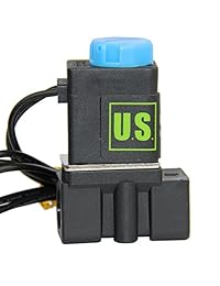 Válvula Solenoide 1/4" normalmente cerrado (N.C.) (válcula mejorada con polímeros resistentes a grietas) 12 VDC de nylon Cap Azul por U.S. Solid