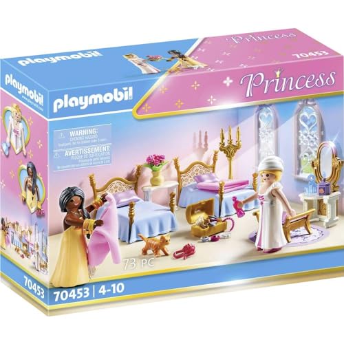 PLAYMOBIL Princess 70453 Schlafsaal mit zwei Prinzessinenfiguren, Ab 4 Jahren