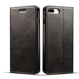 iPhone 7 Plus&8 Plus 5.5inch Wallet case FLYERI Leather Case Flip Folio Book Case Wallet Cover with Kickstand Feature Card Slots & ID Holder and Magnetic Closure for iPhone 7 Plus&8 Plus 5.5inch (2)