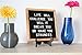 Felt Letter Board 10x10 Inch Black Oak Framed Changeable Premium Message Sign Board with White Letters and bag Including Emoji's Numbers Punctuation & Wall Mount for Office Church School or Home
