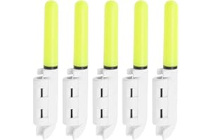 YINETTECH 5pcs Night Fishing Rod Tip Lights Led Glow Lamp Waterproof Night Fishing Bite Alarm Glow Stick Fishing Tackle Accessories for Night Fishing