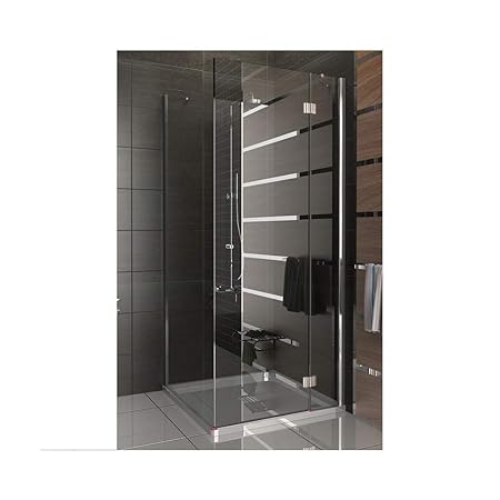 BAD Rahmenlos Vier-Eck ESG Echtglas Duschkabine Duschabtrennung 90x90x200 Dusche inkl Glasveredelung