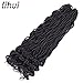 Lihui 3pcs/lot Faux Locs Crochet Hair Goddess Locs Crochet Hair For Black Women Synthetic Hair Curly Crochet Hair (20inch(3-PACKS), 1B)