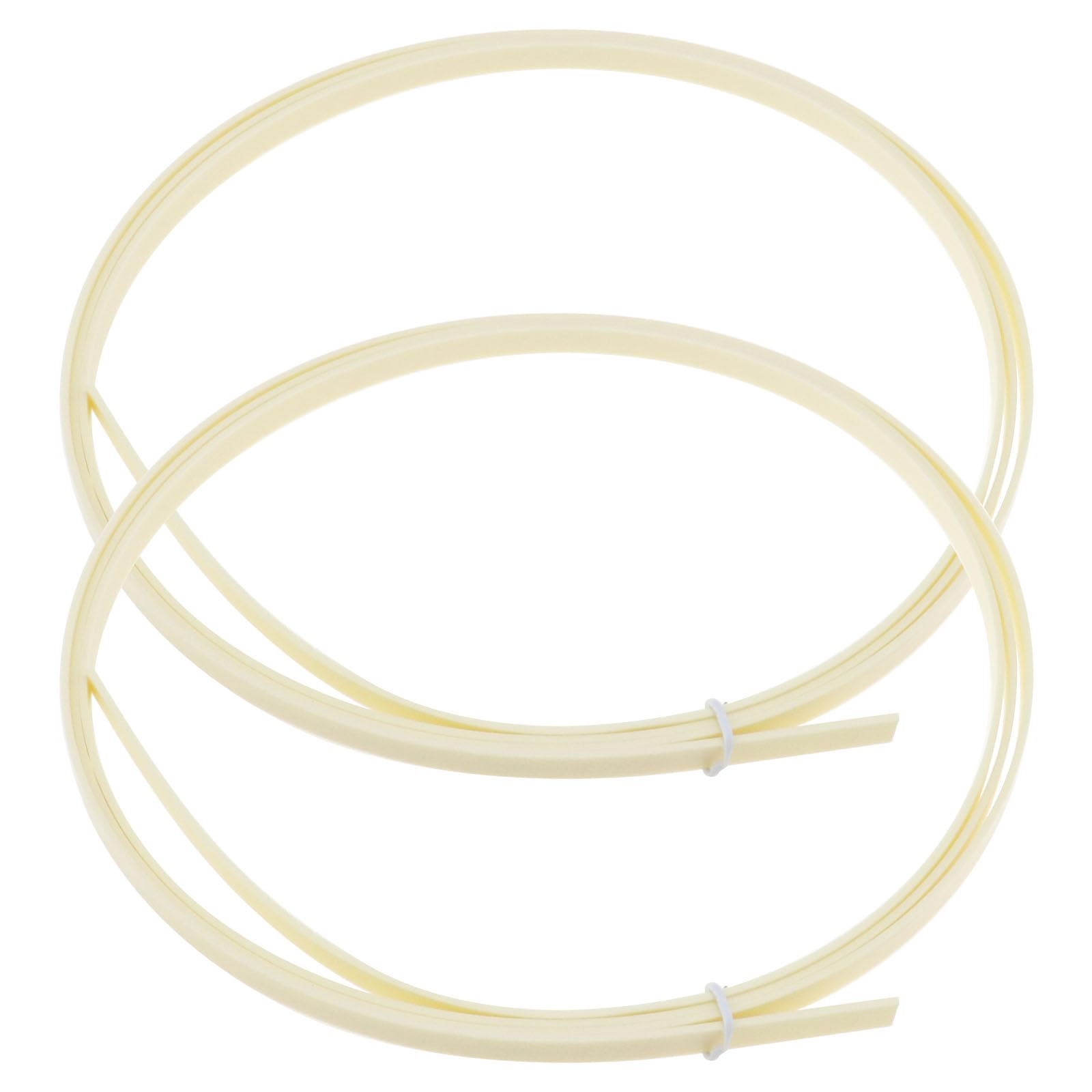 YINETTECH 2Pcs Guitar Binding Purfling Acoustic Classical Guitar Binding Guitar Binding Edge Trim Guitar Accessories ABS 1650x7x1.5mm Ivory